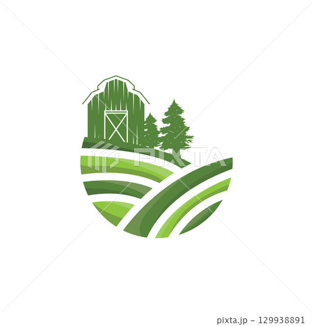 modern farm logo design with simple concept of farmer in agriculture illustration symbol livestock for product illustration template modern farm logo design with simple concept of farmer in agriculture illustration symbol livestock for product illustration template 129938891