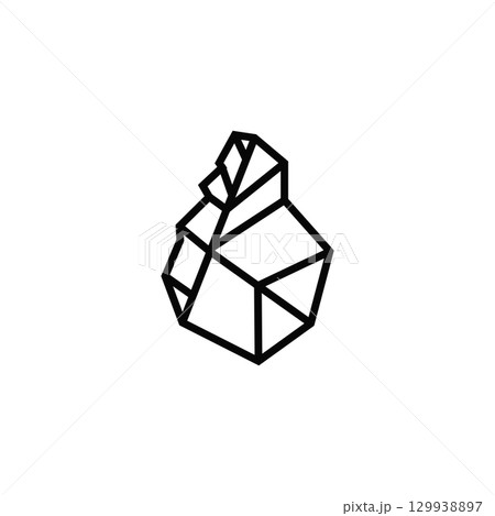 luxury jewelry design with gemstone logo concept, luxury diamond stone templet brand product concept with simple vintage concept 129938897