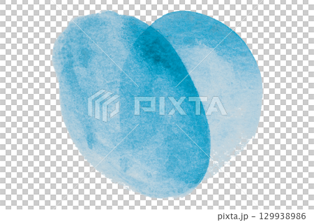 Light blue circle pattern watercolor, isolated on transparent background. Light blue circle pattern watercolor, isolated on transparent background. 129938986