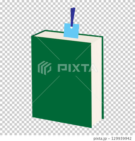 附書籤的書的插圖素材 129939942