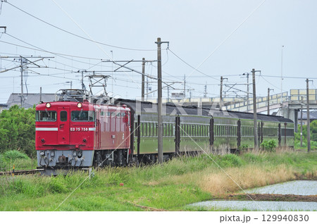 東北本線 鏡石-矢吹 JR東日本 ED75-758(仙台)+旧客(高崎) 東北本線 鏡石-矢吹 JR東日本 ED75-758(仙台)+旧客(高崎) 129940830