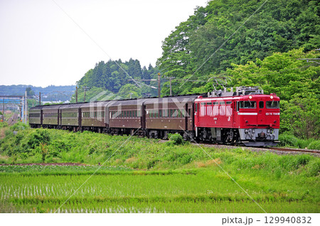 東北本線　白坂－豊原　JR東日本　ED75-758（仙台）＋旧客（高崎） 129940832
