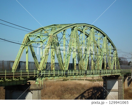 緑色に塗られていた頃の 川越線 荒川橋梁(指扇~南古谷) 緑色に塗られていた頃の 川越線 荒川橋梁(指扇~南古谷) 129941065