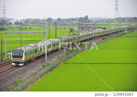 東北本線　東鷲宮ー栗橋　JR東日本　E233系3000番台　U228編成（小山） 129941087
