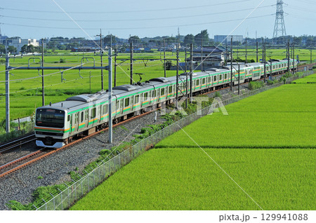 東北本線 東鷲宮ー栗橋 JR東日本 E231系1000番台 K-30編成(国府津) 東北本線 東鷲宮ー栗橋 JR東日本 E231系1000番台 K-30編成(国府津) 129941088