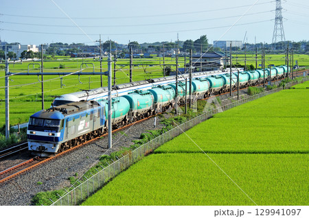 東北本線　東鷲宮ー栗橋　JR貨物　EF210-169（吹田）　東武鉄道　100系　107編成 129941097
