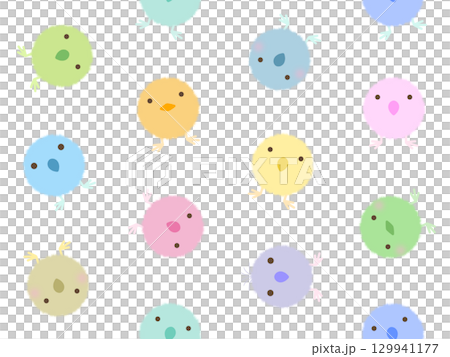 ヒヨコのシームレスパターン　F-1 129941177