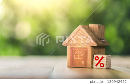 Mortgage rates business concept of investment housing real estate interest rates 3d home appraisal. Mortgage rates business concept of investment housing real estate interest rates 3d home appraisal. 129942432