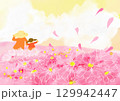 コスモスの花のある風景 129942447
