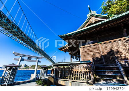 和布刈神社（めかり神社）と関門橋【福岡県北九州市】 129942794