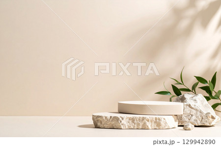 シンプルなベージュの背景 シンプルなベージュの背景 129942890