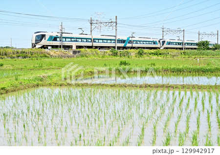 鉄道 私鉄:東武伊勢崎線 特急リバティりょうもう14号 鉄道 私鉄:東武伊勢崎線 特急リバティりょうもう14号 129942917