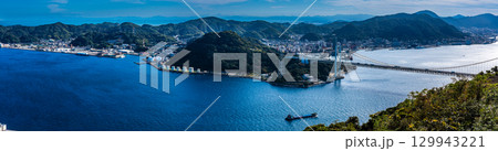 火の山公園展望台からの眺め パノラマ【山口県下関市】 火の山公園展望台からの眺め パノラマ【山口県下関市】 129943221