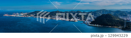 火の山公園展望台からの眺め　パノラマ【山口県下関市】 129943229