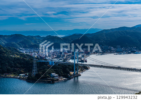 火の山公園展望台からの眺め【山口県下関市】 129943232