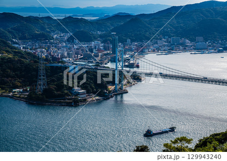 火の山公園展望台からの眺め【山口県下関市】 火の山公園展望台からの眺め【山口県下関市】 129943240