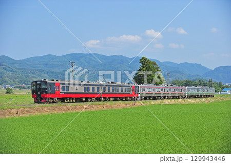 磐越西線　会津若松－広田　JR東日本　719系　S-27+H-12+H-16編成（仙台） 129943446