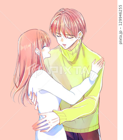 楽しそうな冬の男女 129946255
