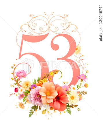 word love made with flowers 129946744