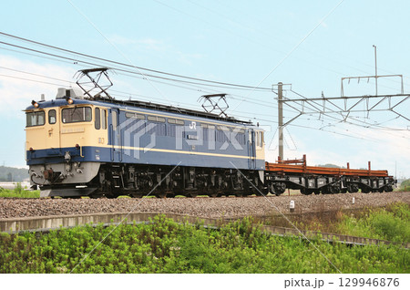 高崎線　岡部－本庄　JR東日本　EF65-1103（田端）＋チキ5257＋チキ5255　レールチキ 129946876