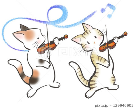 ネコのバイオリンデュエット20 ネコのバイオリンデュエット20 129946903