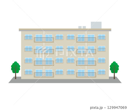 集合住宅のイラスト 129947069