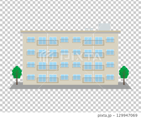 集合住宅のイラスト 129947069