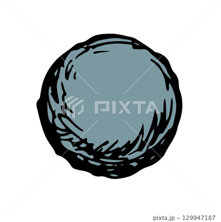 Vector drawing. Small Asteroid in the sky Vector drawing. Small Asteroid in the sky 129947187