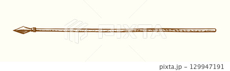 Vector drawing. Old big spear Vector drawing. Old big spear 129947191