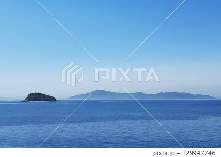 瀬戸内風景、四国香川県、丸亀沖 瀬戸内風景、四国香川県、丸亀沖 129947746