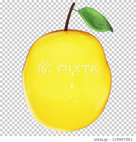 Realistic 3D Quandong Fruit Illustration Isolated on Transparent Background 129947861