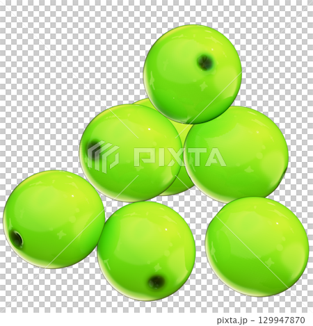 Realistic 3D Ume Set: Whole and Halved Fruit on Transparent Background Realistic 3D Ume Set: Whole and Halved Fruit on Transparent Background 129947870