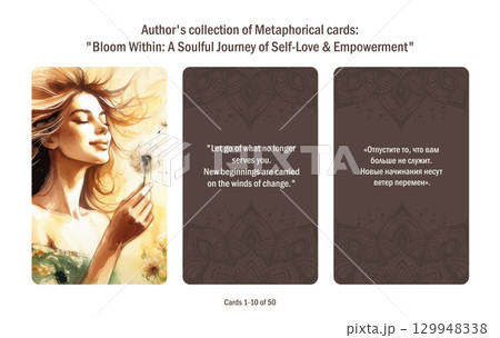 Author's collection of Metaphorical cards. Bloom Within A Soulful Journey of Selflove and Empowerment. 129948338