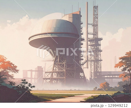 Futuristic Constructivism Architecture 129949212