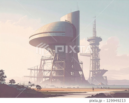 Futuristic Constructivism Architecture 129949213