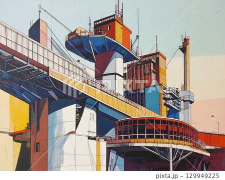 Futuristic Constructivism Architecture 129949225