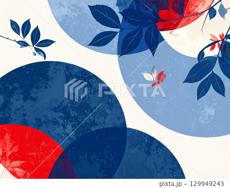 Floral Fantasy in Shades of Indigo 129949243