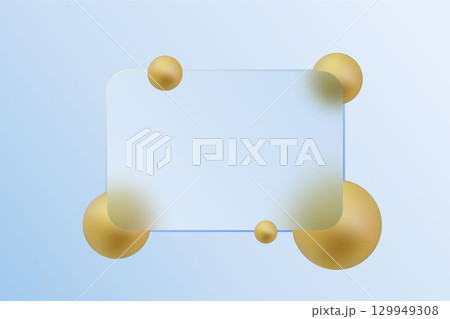 Modern Background with Transparent Frame and Gold-colored Elements. Eps 10 Modern Background with Transparent Frame and Gold-colored Elements. Eps 10 129949308