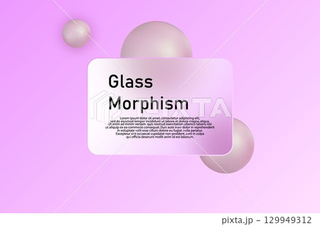 Abstract Design with 3D Elements and a Frosted Frame on a Pink Background. Eps 10 Abstract Design with 3D Elements and a Frosted Frame on a Pink Background. Eps 10 129949312