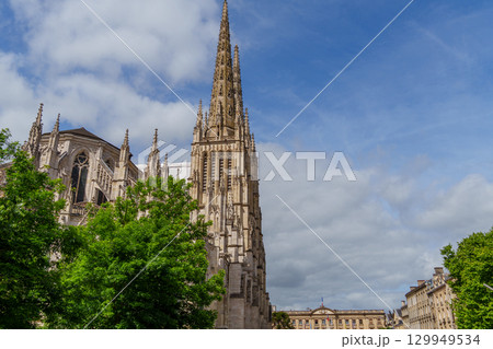 the city of Bordeaux at the garonne river in france the city of Bordeaux at the garonne river in france 129949534