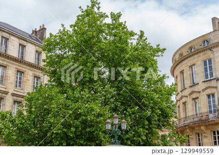 the city of Bordeaux at the garonne river in france 129949559