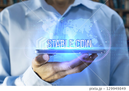 The concept of using stablecoins in the financial system The concept of using stablecoins in the financial system 129949849