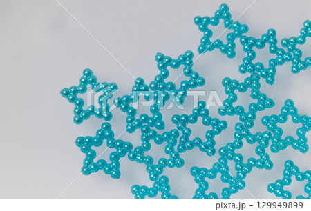 青いビーズの星 青いビーズの星 129949899