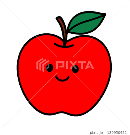 真っ赤なリンゴのイラスト 真っ赤なリンゴのイラスト 129950422