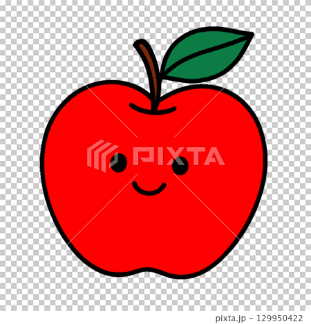 真っ赤なリンゴのイラスト 真っ赤なリンゴのイラスト 129950422