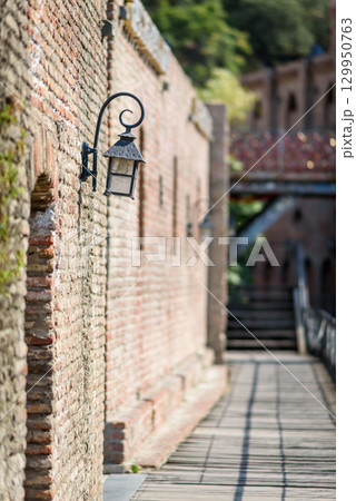 Thermal sulfur bathhouses in Abanotubani district in Old town of Tbilisi, Georgia 129950763