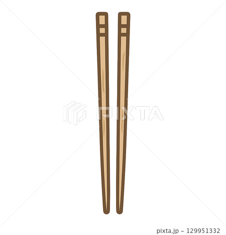 箸のイラスト（調理器具・切り抜き） 129951332