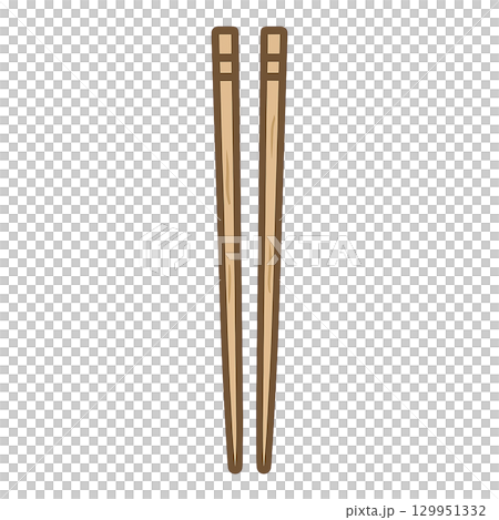 箸のイラスト（調理器具・切り抜き） 129951332