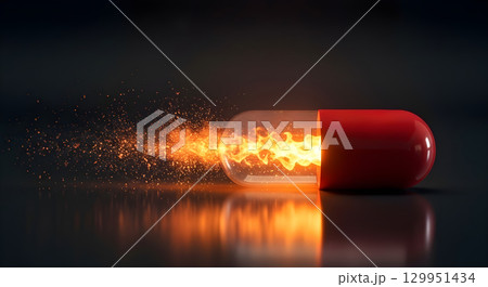 burning candles on a black background 129951434