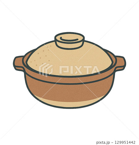 土鍋のイラスト（調理器具・切り抜き） 129951442